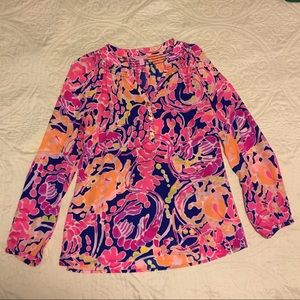 Lilly Pulitzer Elsa silk blouse